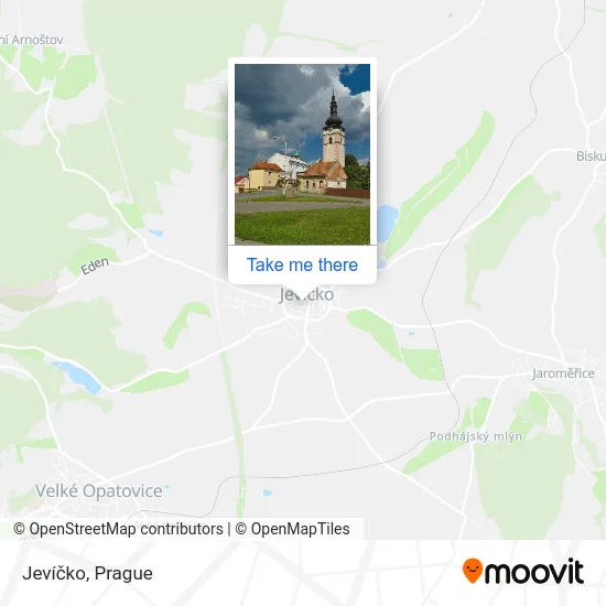 Карта Jevíčko