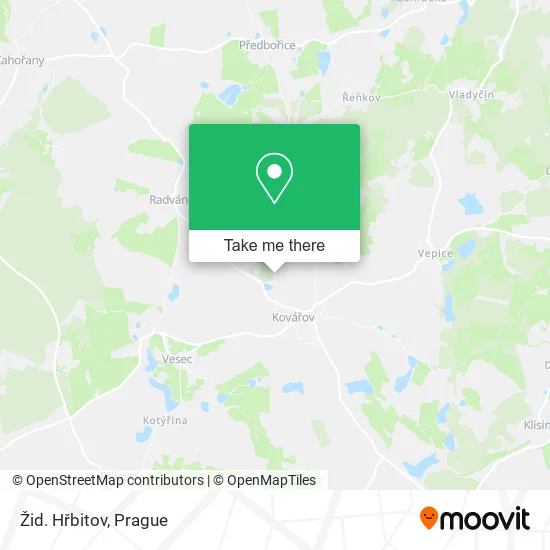 Карта Žid. Hřbitov