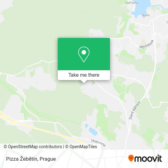 Pizza Žebětín map