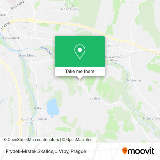 Frýdek-Místek,Skalice,U Vrby map