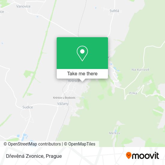 Dřevěná Zvonice map