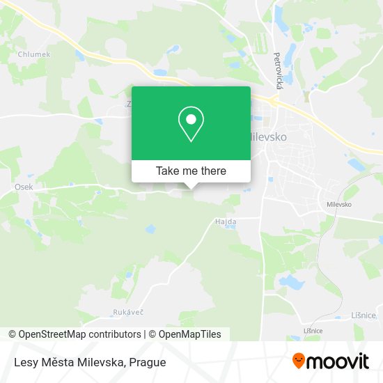 Lesy Města Milevska map