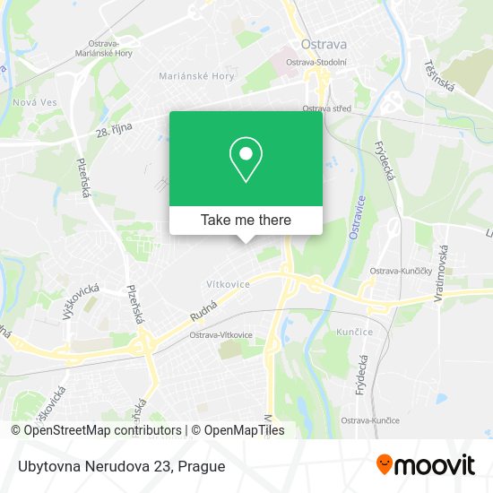 Ubytovna Nerudova 23 map