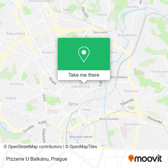 Карта Pizzerie U Balkánu