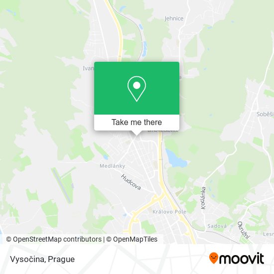 Карта Vysočina