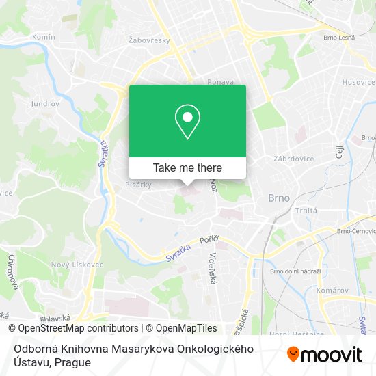 Odborná Knihovna Masarykova Onkologického Ústavu map