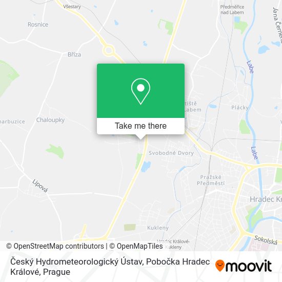 Český Hydrometeorologický Ústav, Pobočka Hradec Králové map