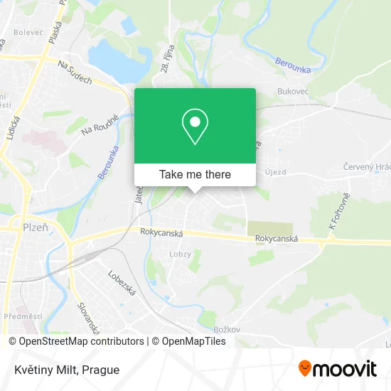 Květiny Milt map