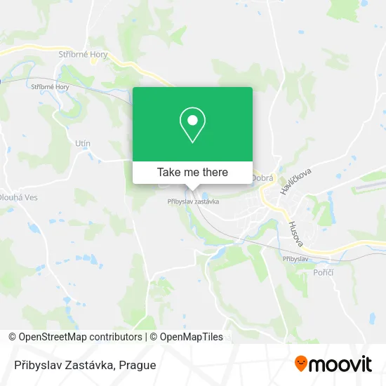 Карта Přibyslav Zastávka