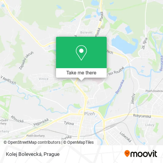 Карта Kolej Bolevecká