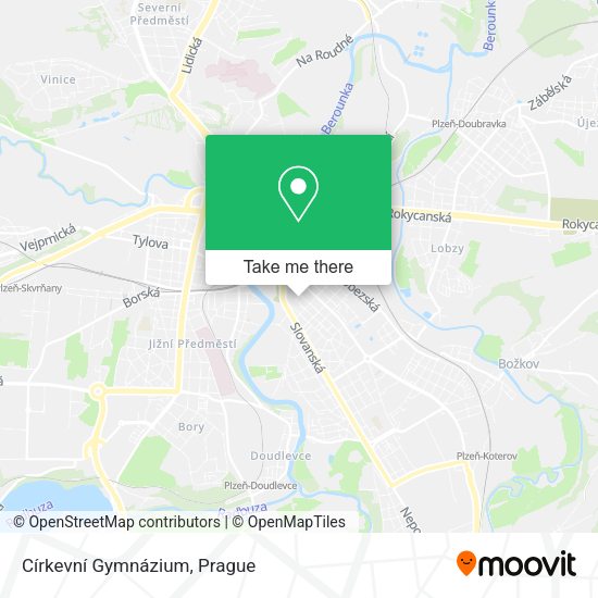 Církevní Gymnázium map