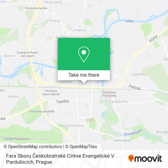 Fara Sboru Českobratrské Církve Evangelické V Pardubicích map
