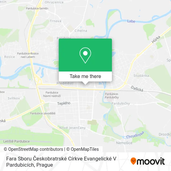 Fara Sboru Českobratrské Církve Evangelické V Pardubicích map