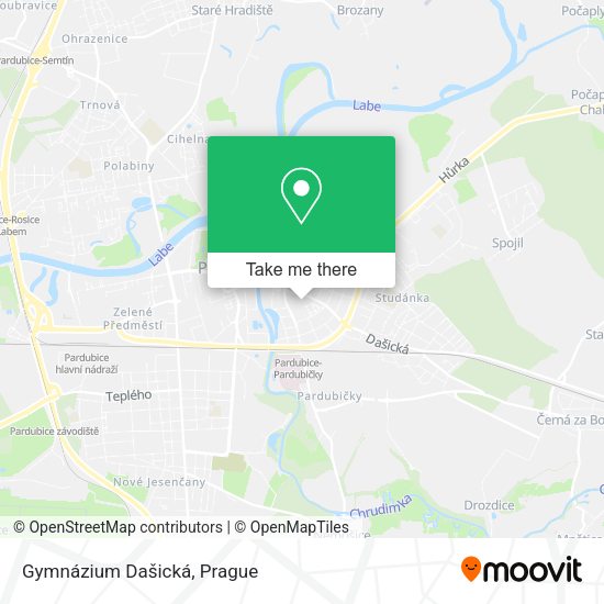 Карта Gymnázium Dašická