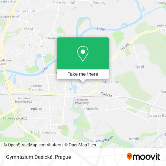 Карта Gymnázium Dašická