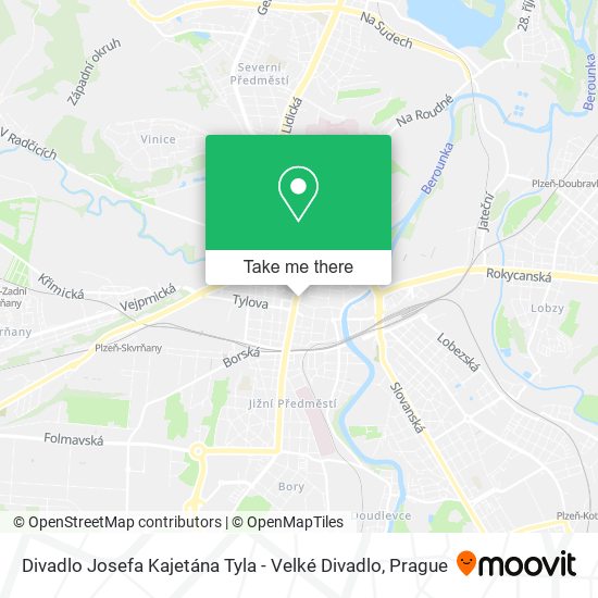 Divadlo Josefa Kajetána Tyla - Velké Divadlo map