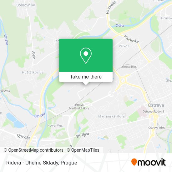 Ridera - Uhelné Sklady map