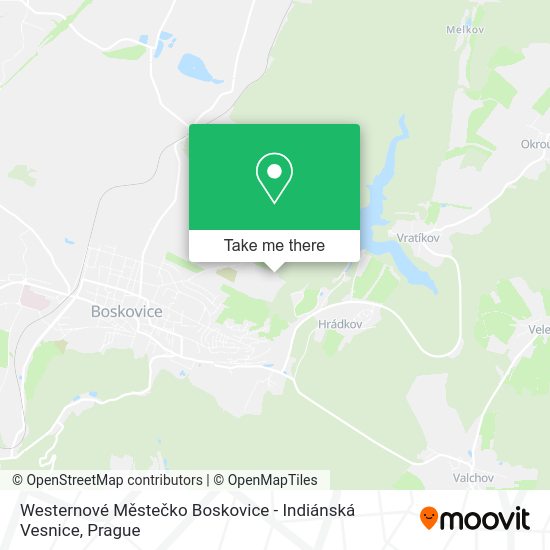 Westernové Městečko Boskovice - Indiánská Vesnice map