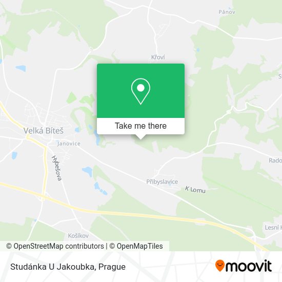 Studánka U Jakoubka map