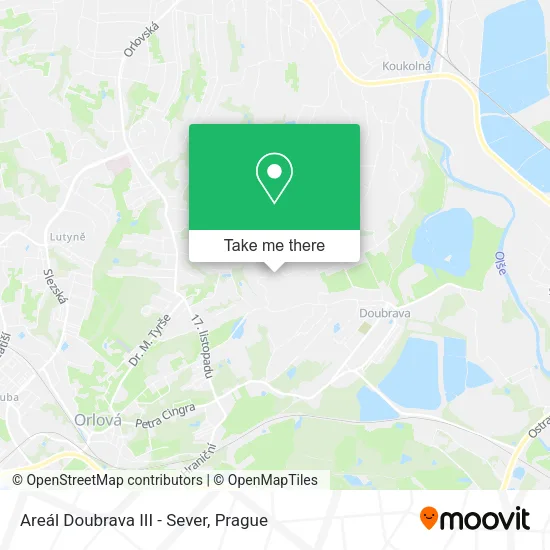 Карта Areál Doubrava III - Sever