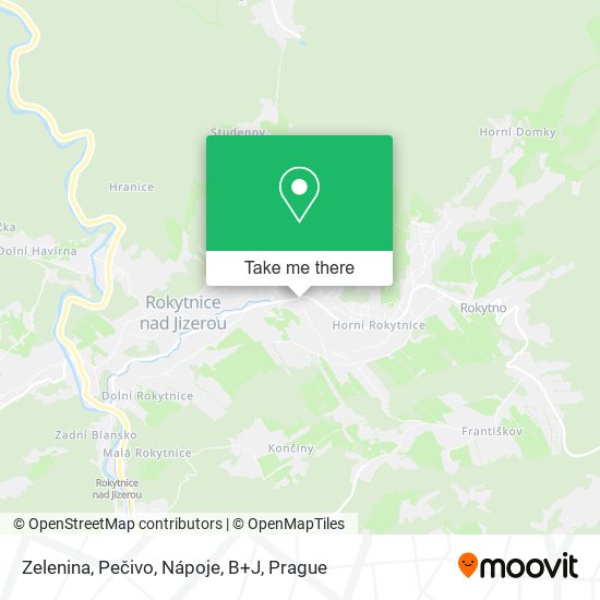 Zelenina, Pečivo, Nápoje, B+J map