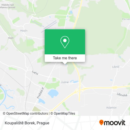 Koupaliště Borek map