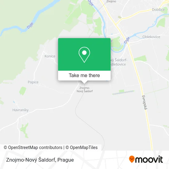 Карта Znojmo-Nový Šaldorf