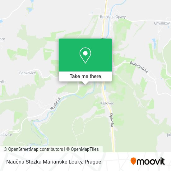 Naučná Stezka Mariánské Louky map