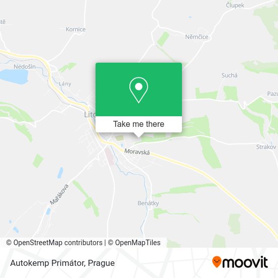 Autokemp Primátor map