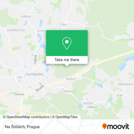 Na Štůlách map