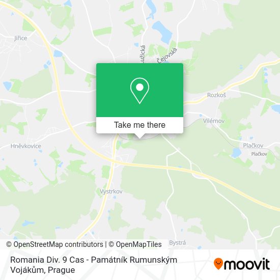 Romania Div. 9 Cas - Památník Rumunským Vojákům map