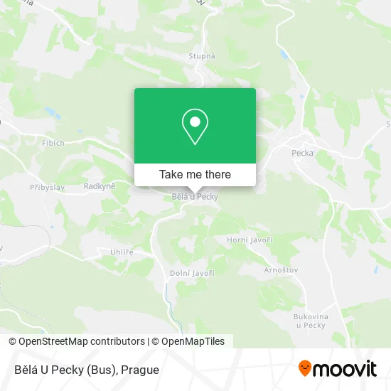 Карта Bělá U Pecky (Bus)