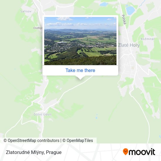 Zlatorudné Mlýny map