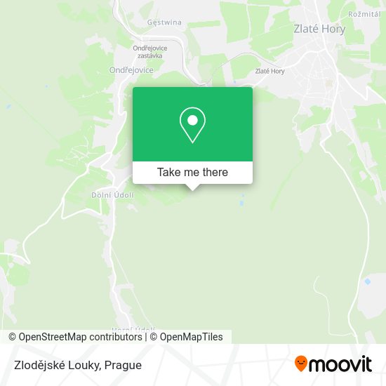 Zlodějské Louky map