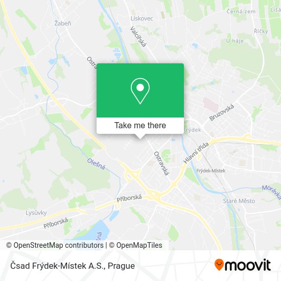 Čsad Frýdek-Místek A.S. map