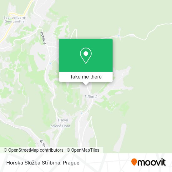 Horská Služba Stříbrná map