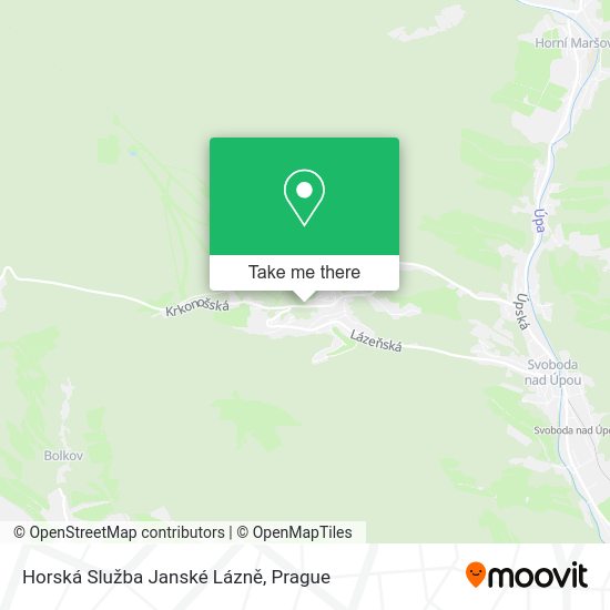 Horská Služba Janské Lázně map