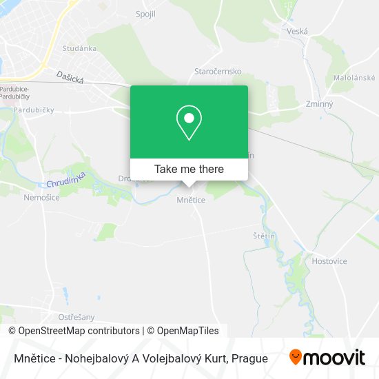 Mnětice - Nohejbalový A Volejbalový Kurt map