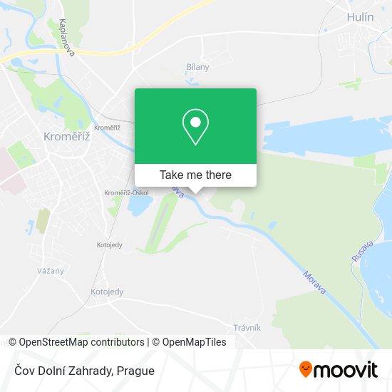 Čov Dolní Zahrady map