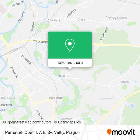 Památník Obětí I. A Ii. Sv. Války map