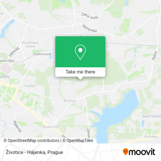 Životice - Hájenka map