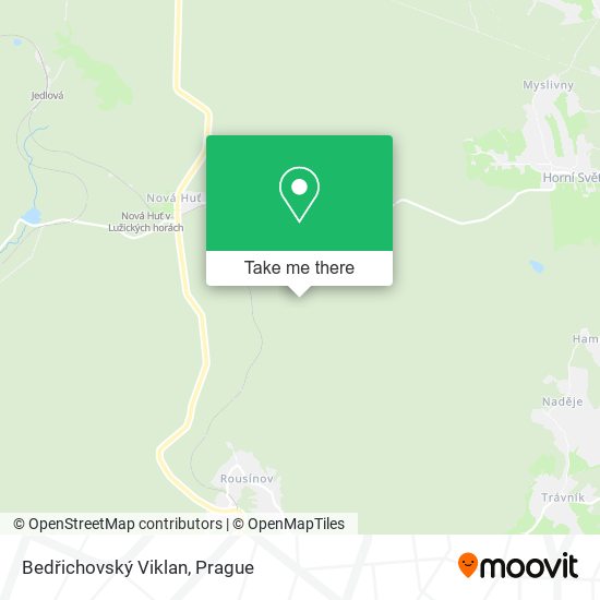 Bedřichovský Viklan map