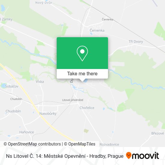 Ns Litovel Č. 14: Městské Opevnění - Hradby map