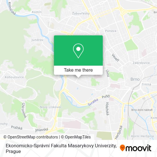 Ekonomicko-Správní Fakulta Masarykovy Univerzity map