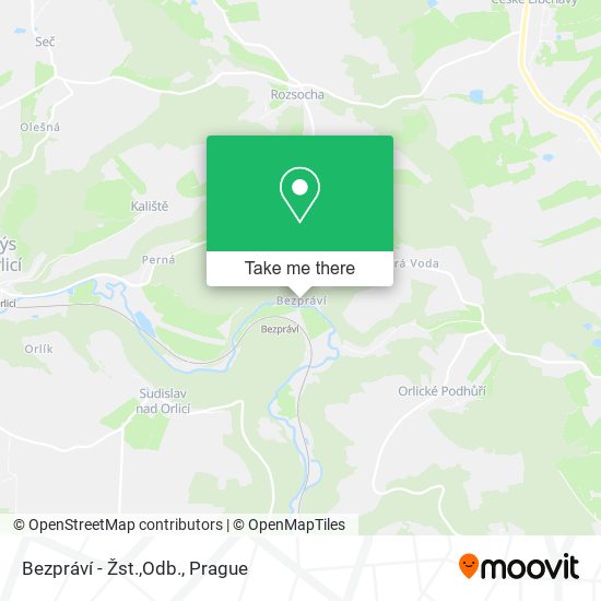 Bezpráví - Žst.,Odb. map