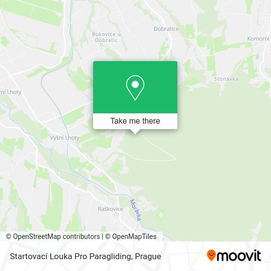 Startovací Louka Pro Paragliding map