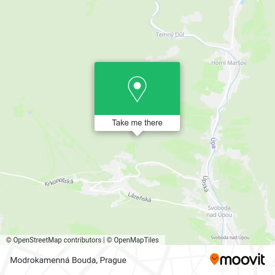 Карта Modrokamenná Bouda