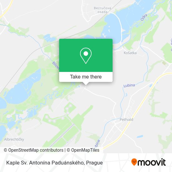 Kaple Sv. Antonína Paduánského map