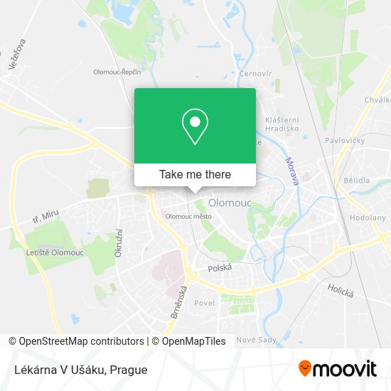 Lékárna V Ušáku map