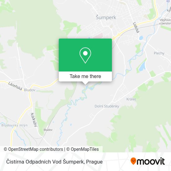 Čistírna Odpadních Vod Šumperk map